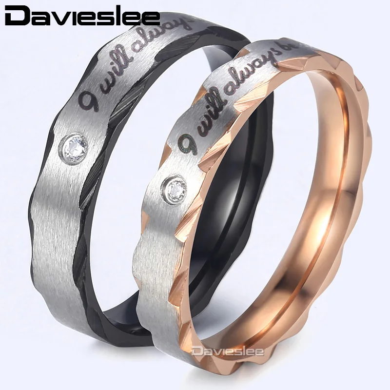 Кольцо для пар обручальное кольцо из нержавеющей стали с покрытием кубического