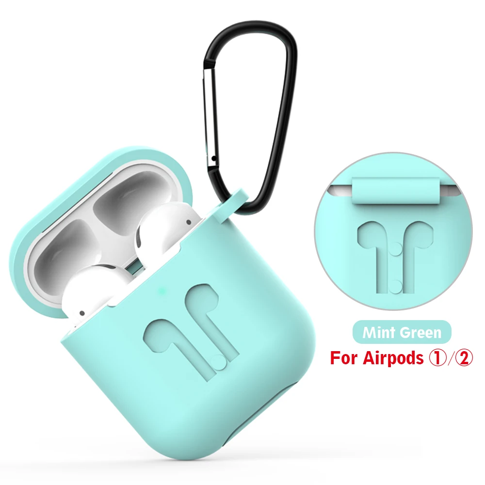 03 Толстый Силиконовый противоударный чехол для Air pods 1 для AirPod 2, защитный чехол для наушников, аксессуары из мягкой кожи, уплотненный корпус для наушников - Цвет: 03