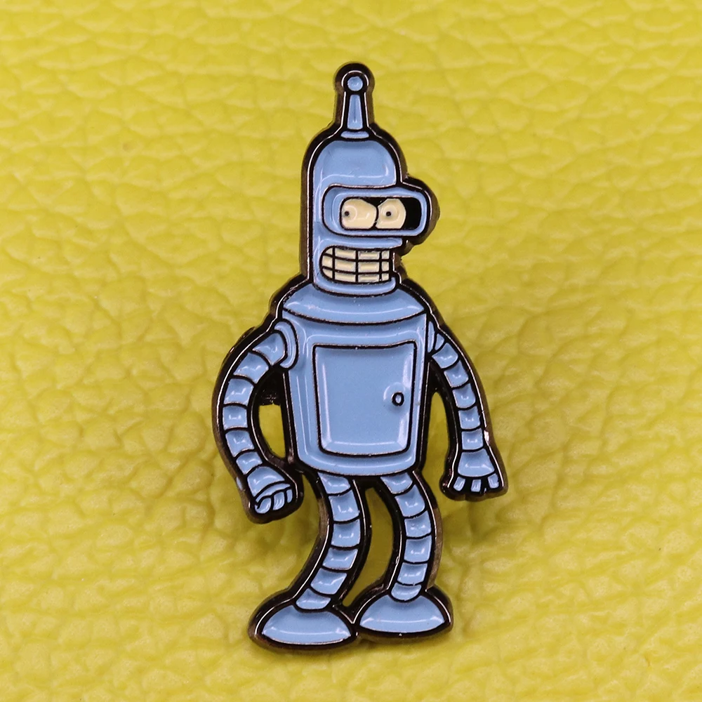Futurama очаровательный Бендер для детей мягкий эмалированный значок Futurama Planet Express