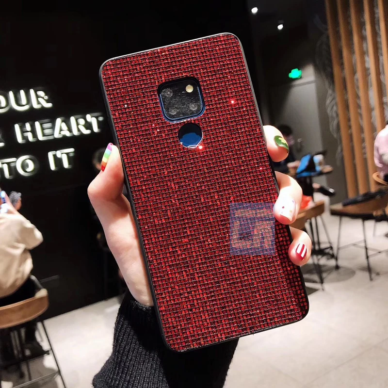 Роскошный блестящий силиконовый чехол с бриллиантами для huawei mate 20