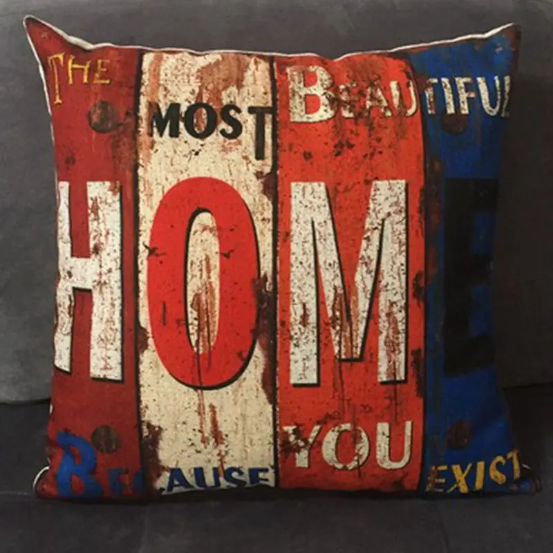 Наволочка в винтажном стиле наволочка из полиэстера и хлопка для сидения на