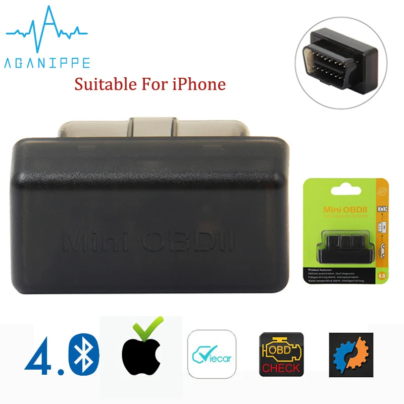 Автомобильный мини сканер Aganippe ELM 327 OBD2 Bluetooth адаптер ELM327 OBD 2 диагностический