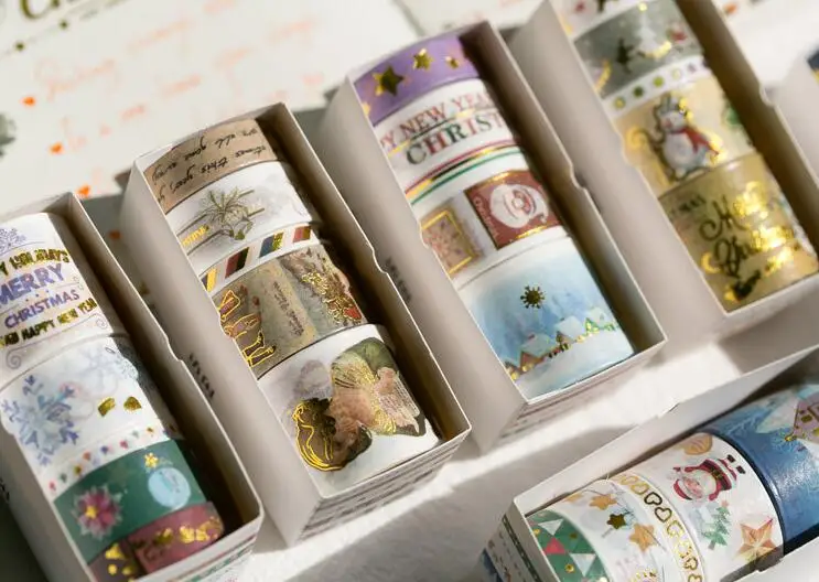

Merry Christmas Gilded Washi Tape Set Noel Gilding Decorative Tape Set