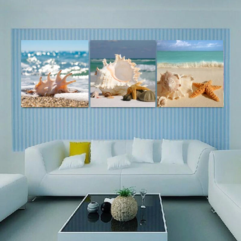 

Wall Art Canvas Painting Seascape Shell Home Decor Picture Modern Canvas Pictures for Living Room Wall Art Canvas Prints