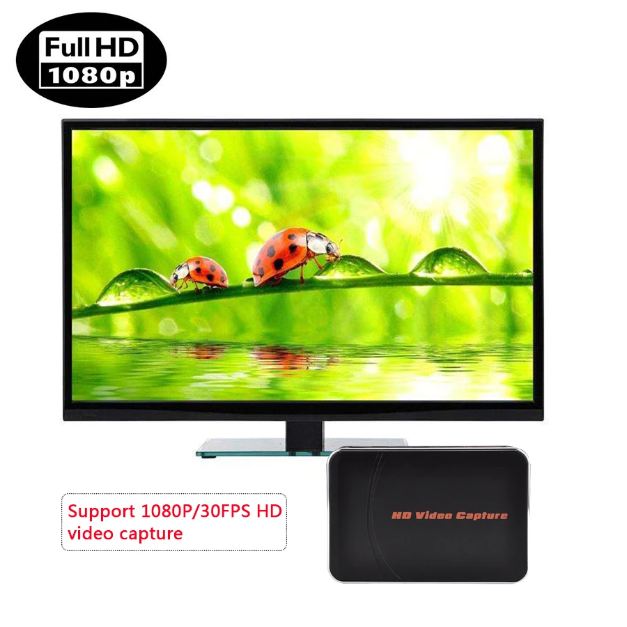 EZCAP 1080P 30 кадров в секунду HD видеозахват захват игр с микрофоном для Blue Ray/Set top