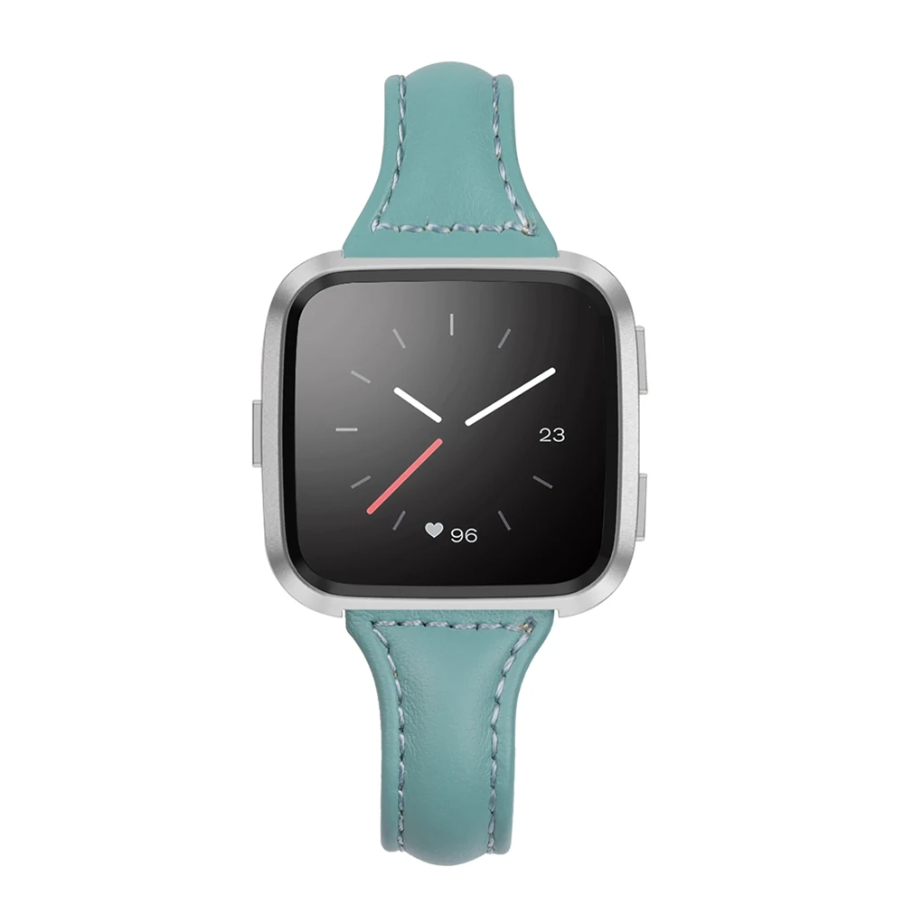 Силиконовый кожаный ремешок премиум класса браслеты Замена для Fitbit Versa Смарт