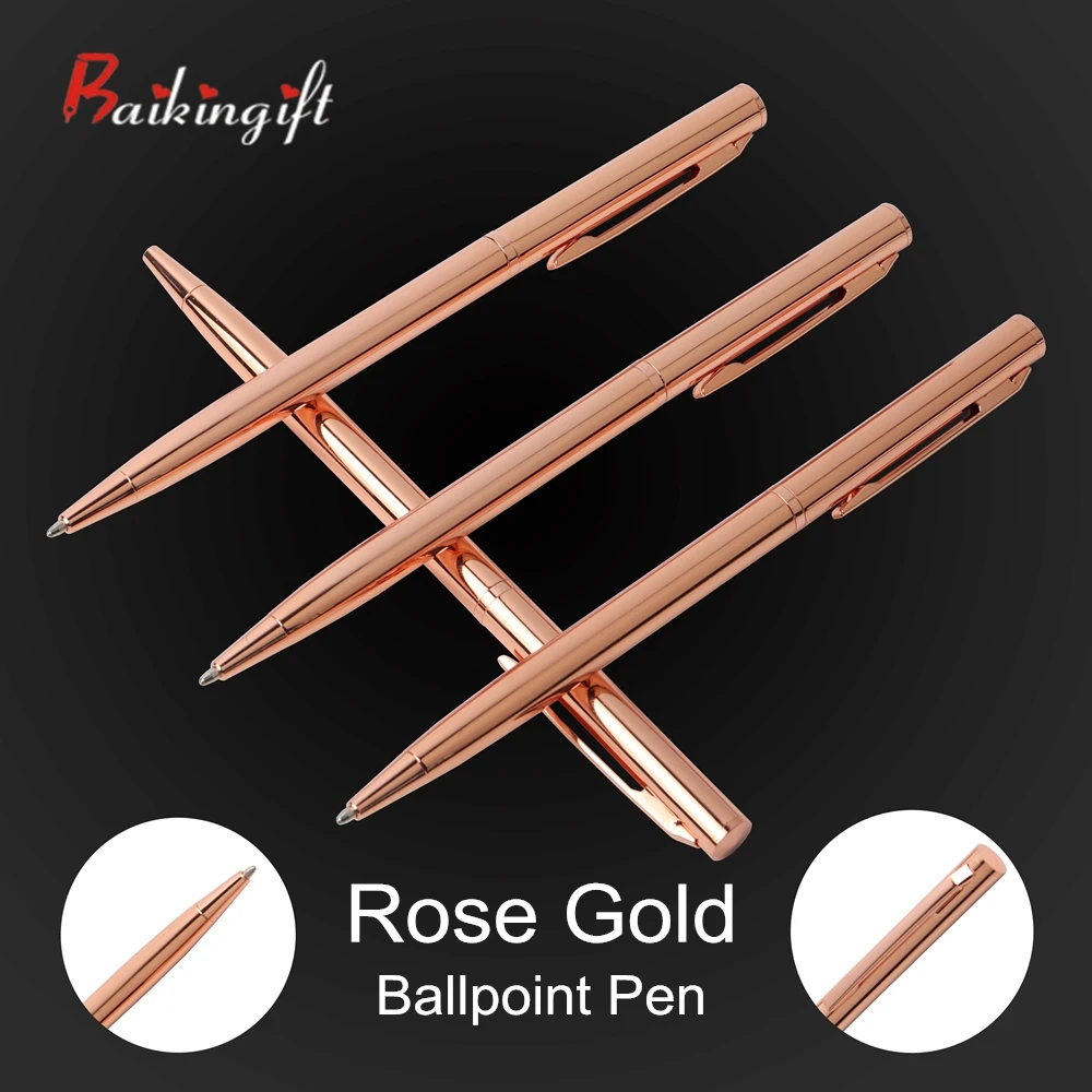 Шариковая ручка из розового золота 2 шт. металлический материал выдвижная Удочка