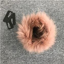 SCF030 натуральная из меха енота Красочный шарф для женщин новинка на лисьем меху, зимние женские теплые модные однотонные шарфы - Цвет: peach