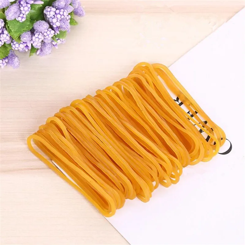 

300pcs Yellow Rubber Elastic Bands Stationery Holder Packing 120mm SJD13-4