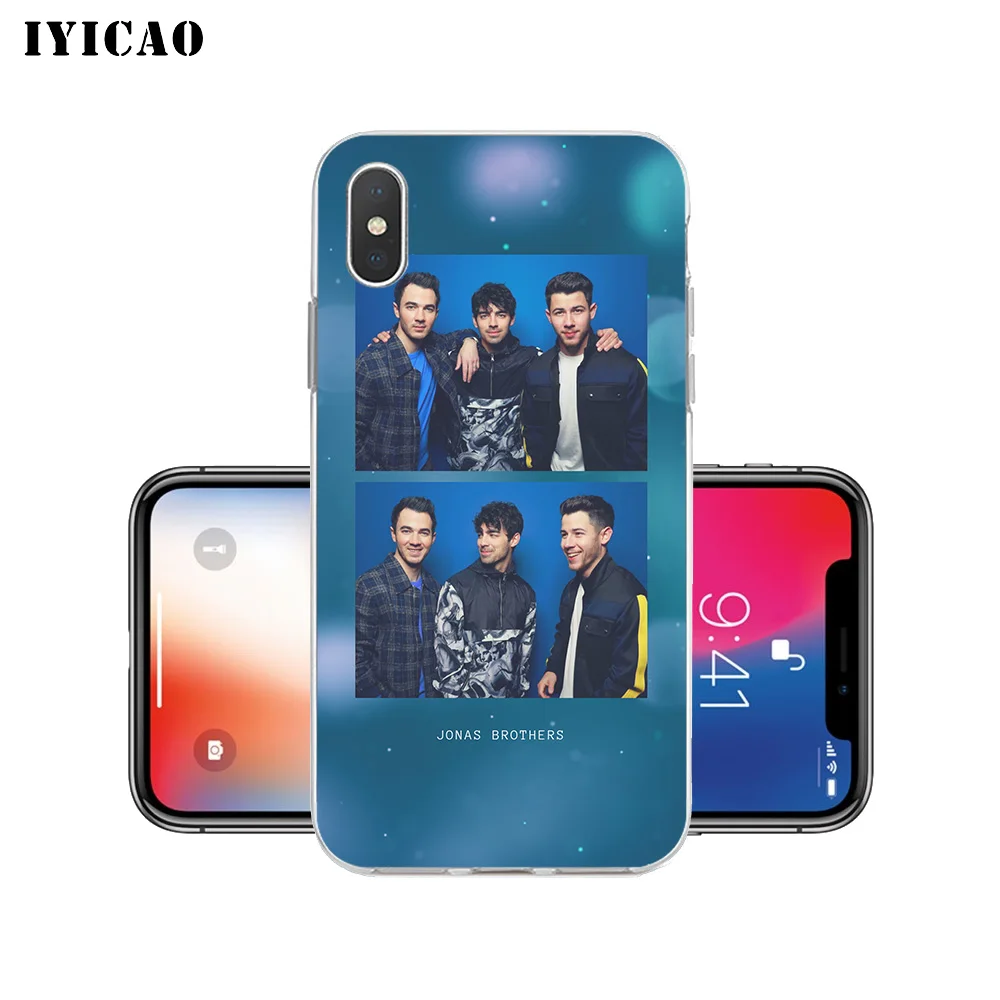 IYICAO Rock band Jonas Brothers Мягкий силиконовый чехол для телефона iPhone X XR XS MAX 6 6s 7 8 Plus 5 5S SE TPU |