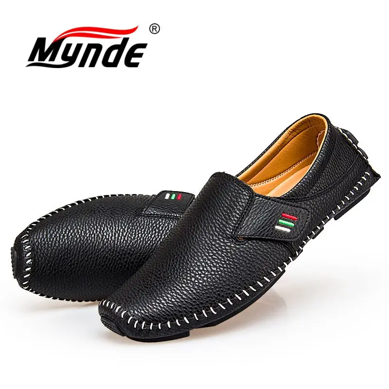MYNDE New Fashion Moccasins For Men Loafers Summer Walking Breathable Casual Shoes Hook&amploop Driving Boats Flats | Обувь