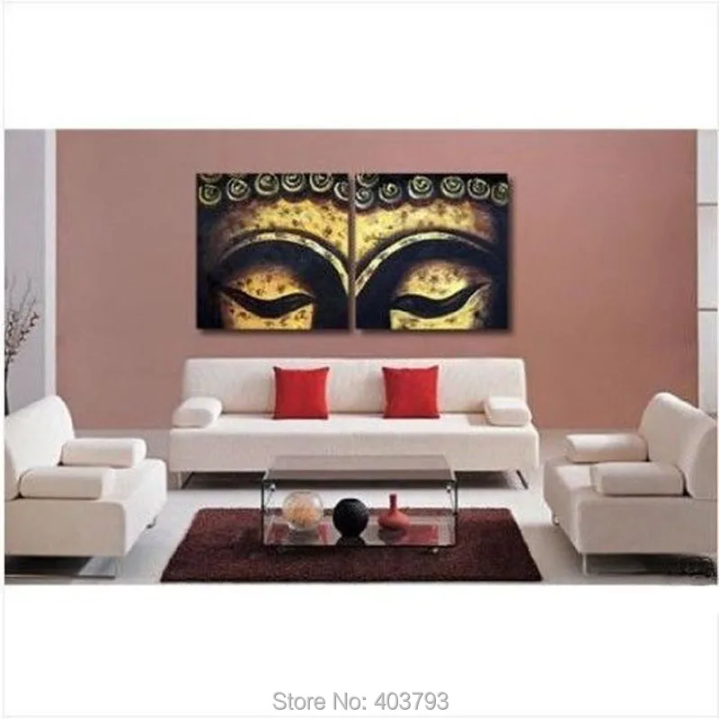 

Canvas Print Hot Sale Vivid Buddha Oil Paintings 2-pieces Landscape Modern Art for Living Room Home and Wall Decoration