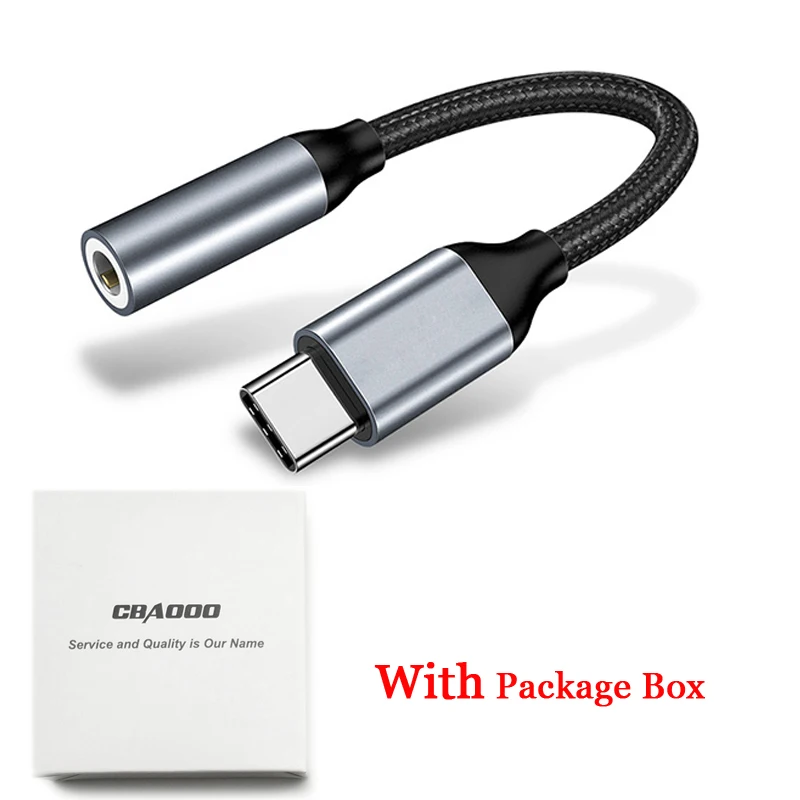 Black CBAOOO usb type-C до 3,5 мм разъем для наушников конвертер аудио адаптер для наушников кабель Тип USB C для samsung Galaxy Note 9 S9 huawei - Цвет: Black