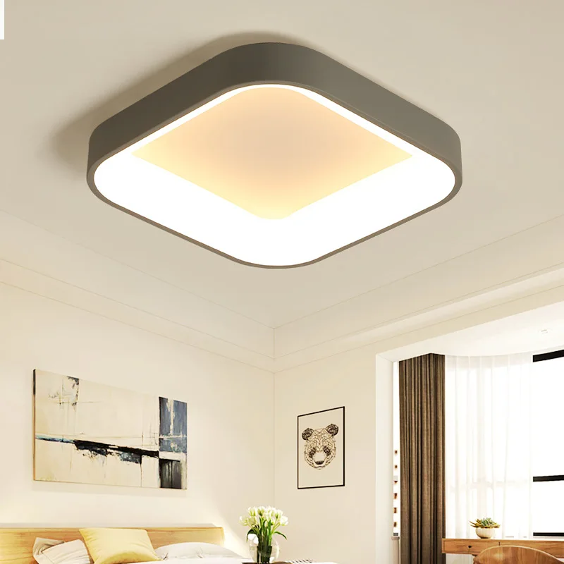 Hot sale white/Gray Minimalism Modern LED ceiling lights for living room bed room lamparas de techo Ceiling Lamp light fixtures