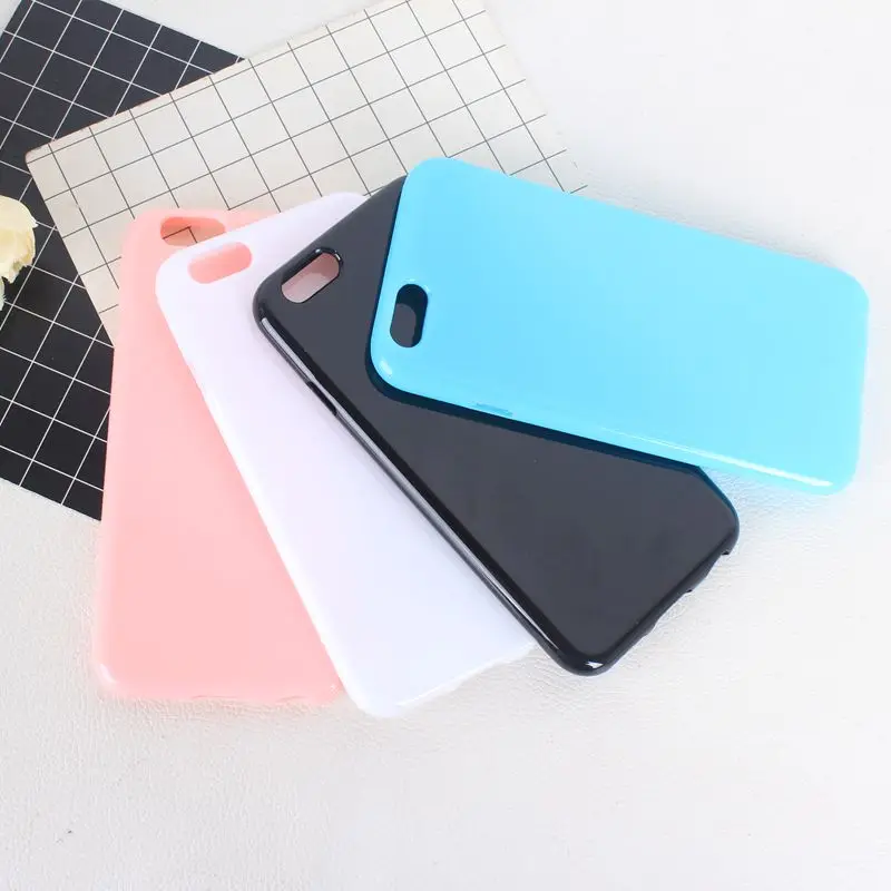 Phone Case For iPhone 7 6 6s 8 Plus 5 5s SE Simple Solid Color Ultrathin Soft TPU Cases Fashion Candy Back Cover Plain |