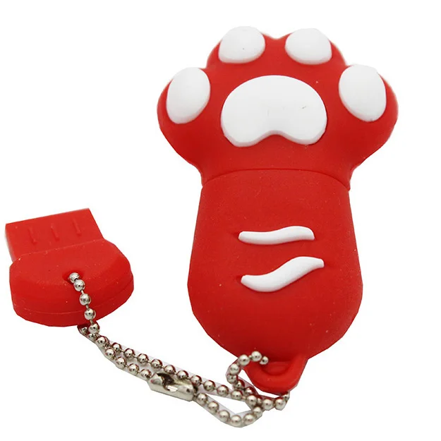 Red JASTER модная флеш-карта с когтями кота из мультфильма usb карта памяти 32 ГБ/16 ГБ/8 ГБ/4 ГБ usb 2,0 карта памяти модная память - Цвет: Red