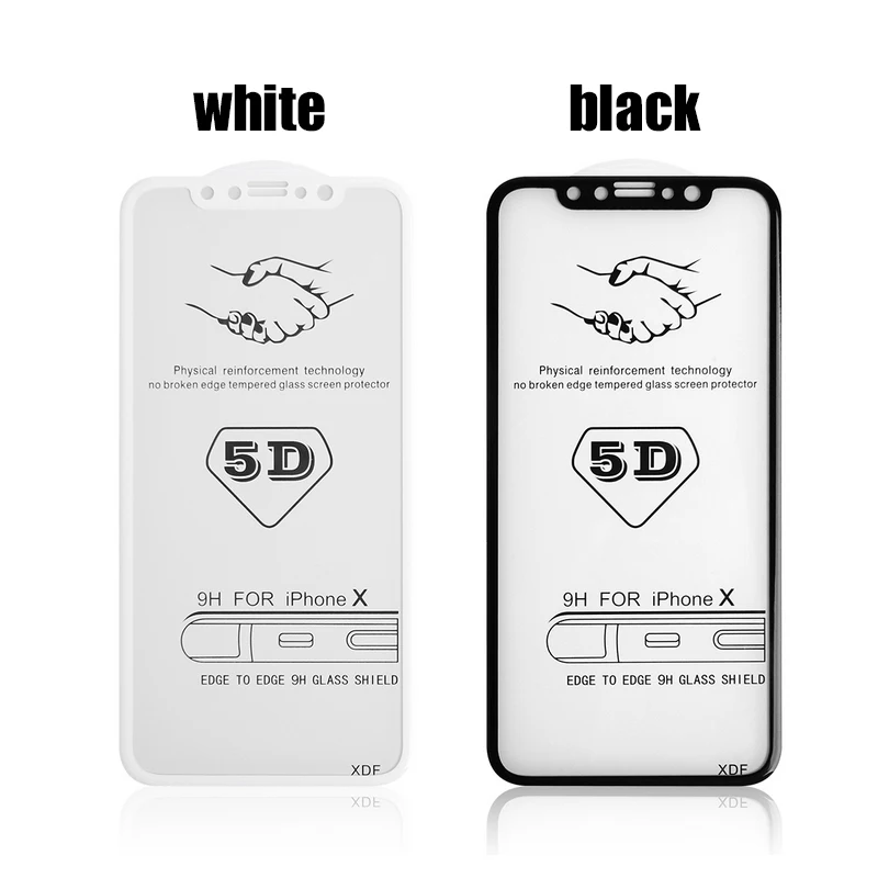 5D Защита экрана для iPhone X Edge полное изогнутое закаленное стекло премиум класса с
