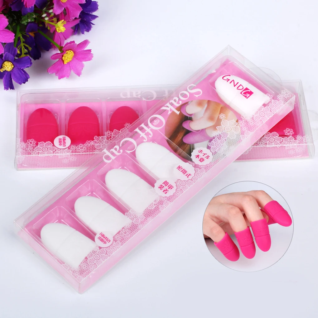 

5pcs/Set 2018 New Nails Art Tools Removal Nails Silica Gel UV Gel Polish Remover Soak Off Caps