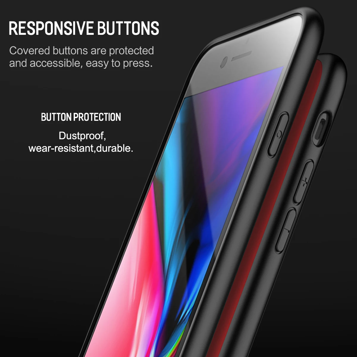 Чехол для iPhone 8/8 Plus рок ультра-тонкий ПК + TPU силиконовая противоударный Обложка