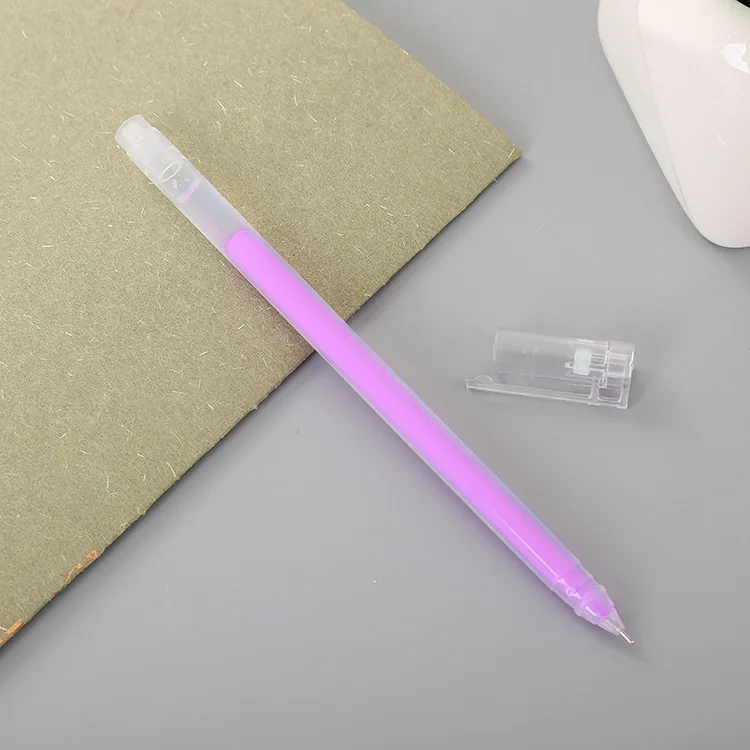 purple 1 шт., креативная ручка для самостоятельного создания альбома, пудра, цветная ручка, милые обучающие канцелярские принадлежности, конфетный цвет, 10 цветных Воронов, ручка - Цвет: purple