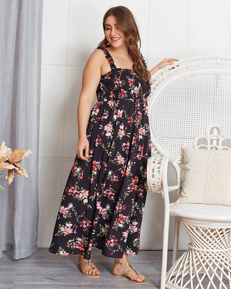 Летнее Повседневное платье с цветочным узором для женщин | Женская одежда