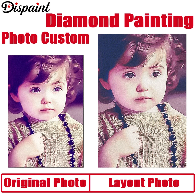 

Dispaint Photo Custom Diamond Painting Cross Stitch Full Square/Round Rhinestone DIY Diamond 3D Diamond Embroidery Gift Sale