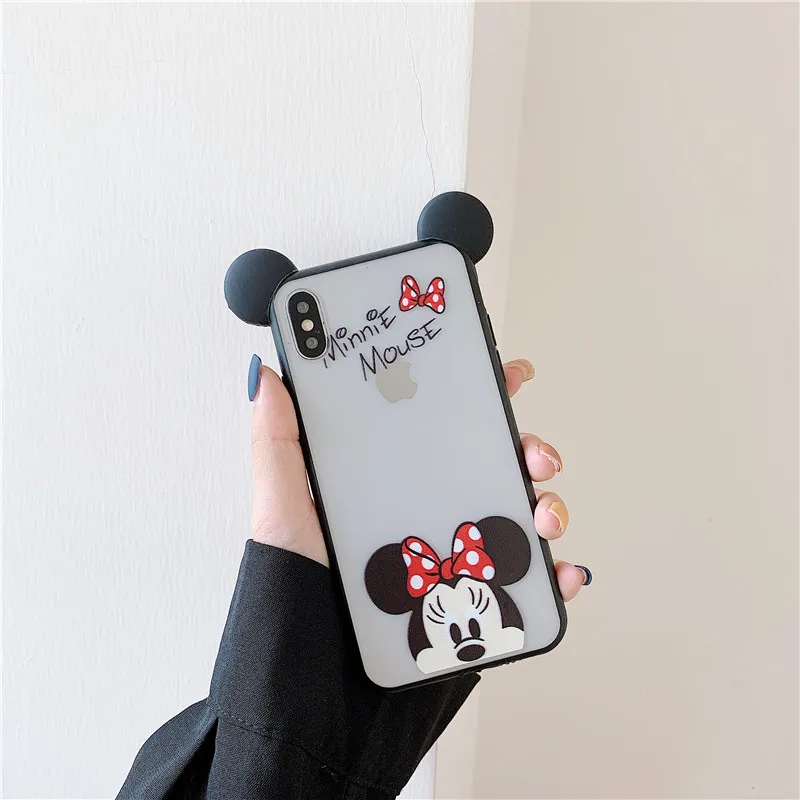 daierduomini Super Cute Cartoon Cute Minnie Soft Siliocne Case For iPhone 7 8 6 6S Plus X XS Max XR Funda Ultrathin Cover Phone Cases - Цвет: daierduomini