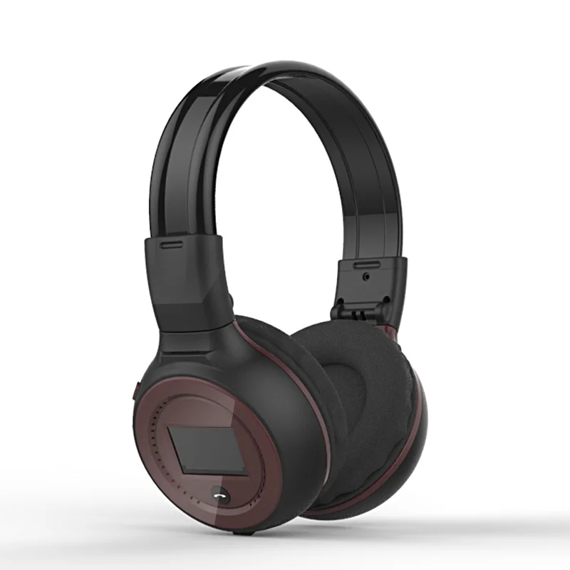 ZEALOT B570, Bluetooth гарнитура с глубоким басом, FM радио, Hi-Fi, шумоподавление, беспроводные стерео музыкальные наушники с микрофоном, светодиодный экран