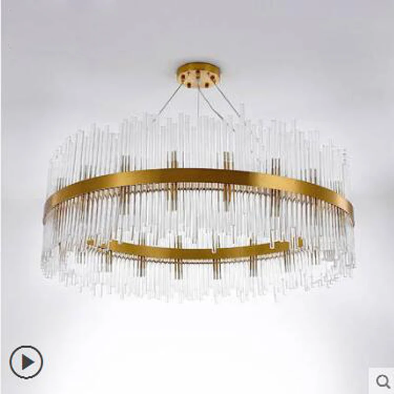 

Postmodern living room chandelier simple creative bedroom Nordic chandelier new light luxury restaurant crystal lamp led fixture