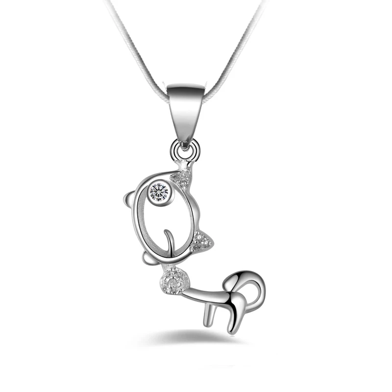 Новые 925 серебристо Цвет собака кулон Цепочки и ожерелья благородный s Fine Jewelry