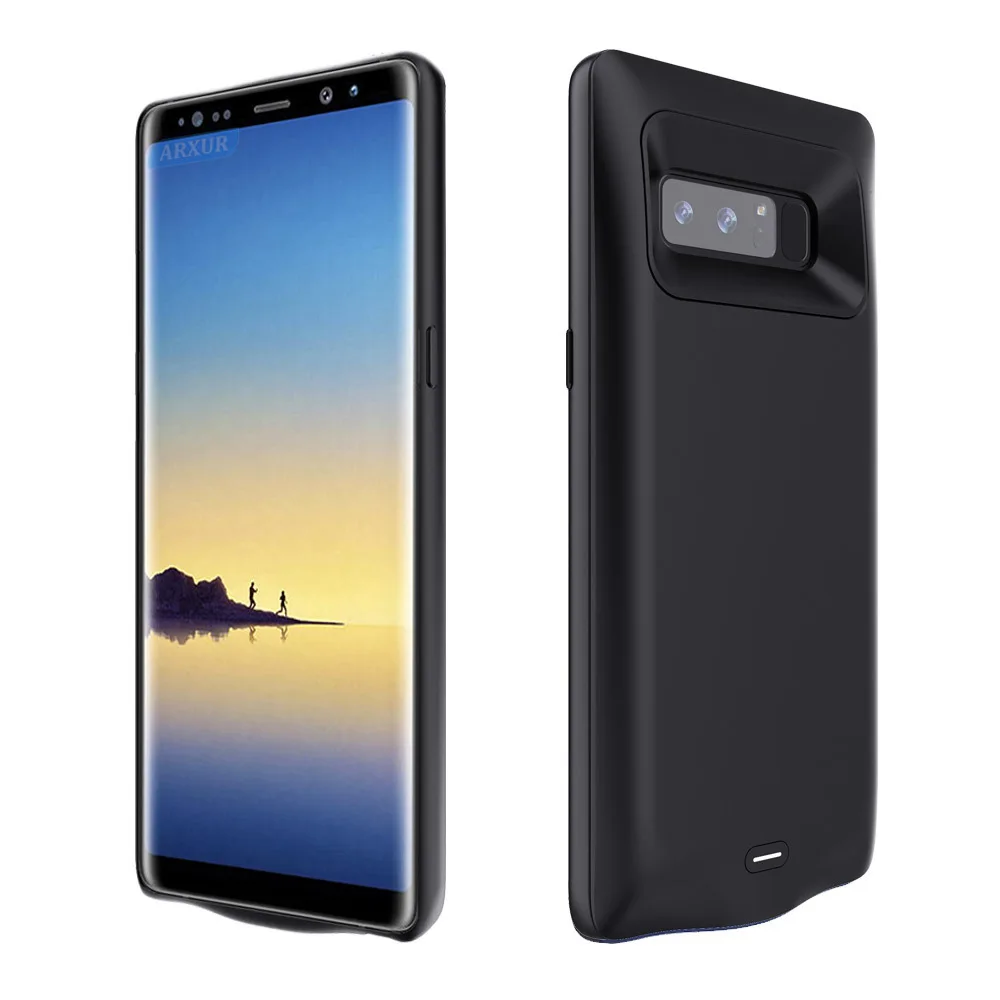 Black for Note 8 Чехол для зарядного устройства для samsung Galaxy Note 8, чехол для аккумулятора, внешний аккумулятор, чехол для зарядного устройства Note8, дополнительная зарядка - Цвет: Black for Note 8