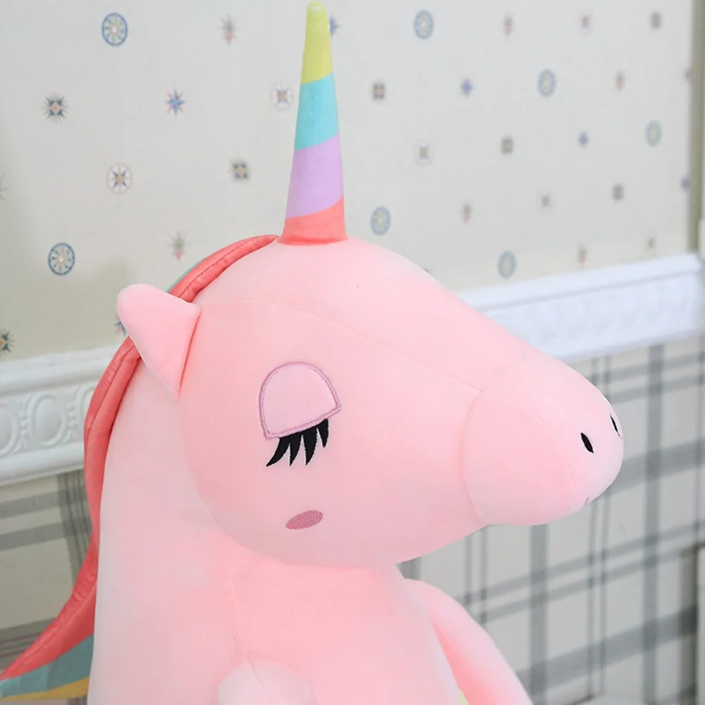 110 см/140 см большой милый единорог плюшевые животные Кукла Мягкая Радуга Единорог