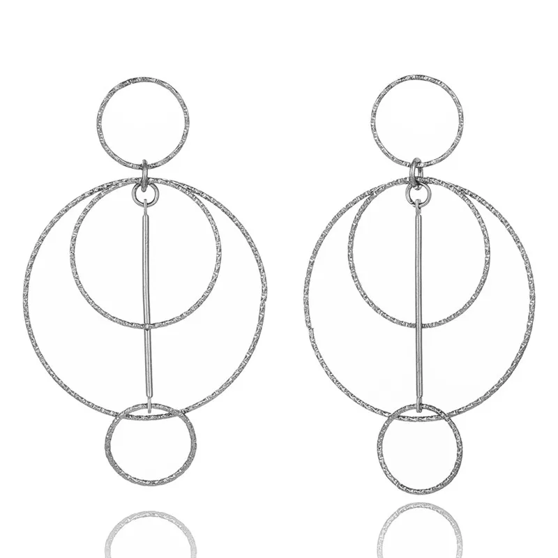 E021496B 5 Стиль Индийских Племенных Серьги Мотаться Серьги Падения Цветок Листьев Треугольник Круглый Круг Серьги Для Женщин Boho Старинные Серьги - Окраска металла: E021496B