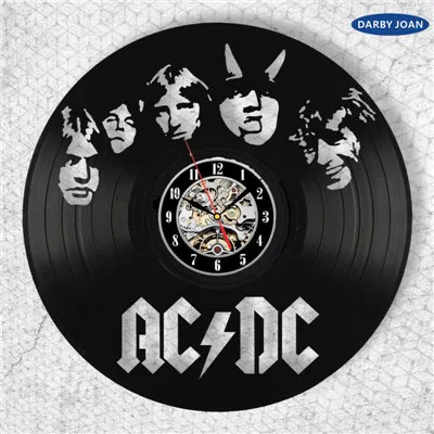 AC/DC виниловые настенные часы домашний декор веселый подарок Художественный Декор 1" 30 см, настенные часы saat будильник reloj большие настенные часы duvar - Цвет: 6