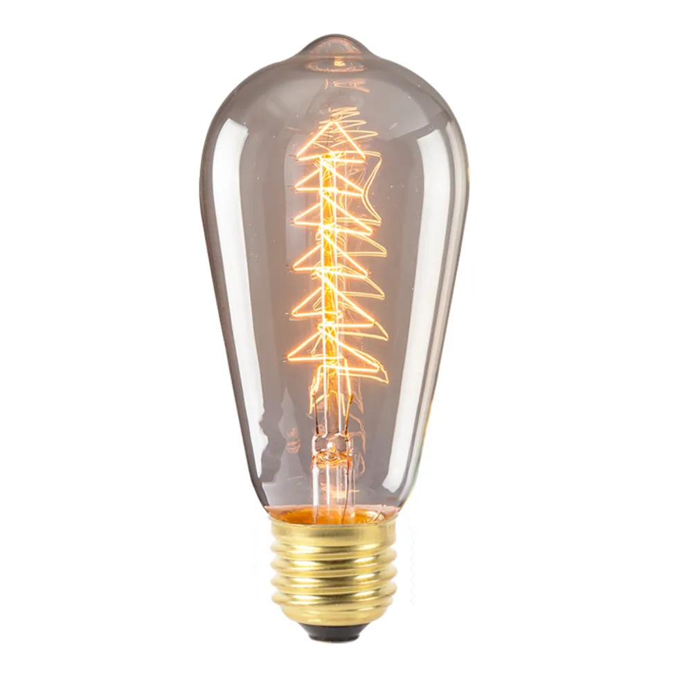 H 40 Вт лампа лампочки накаливания Винтаж в ретро стиле Эдисон LampE27 220 V - Цвет: H