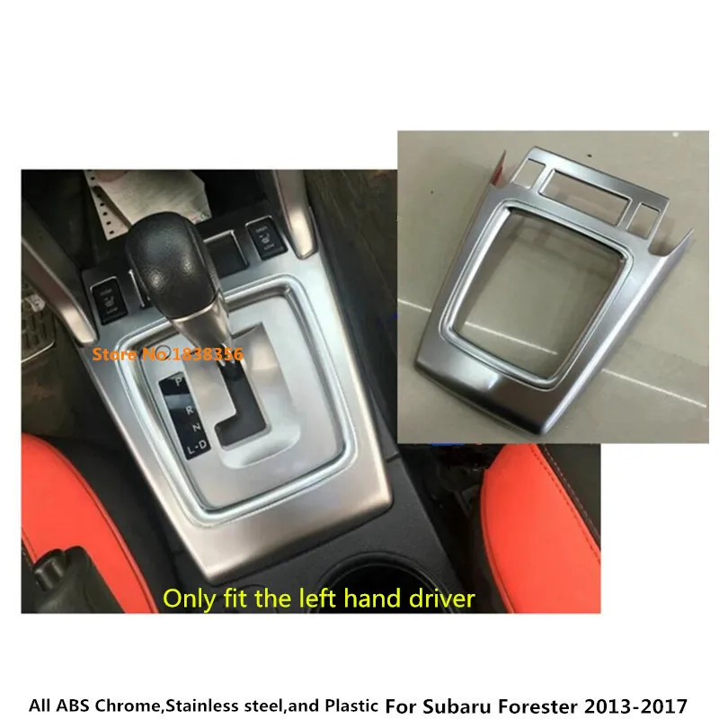 

For Subaru Forester 2013 2014 2015 2016 2017 2018 Car Cover Stick ABS Chrome Inner Middle Shift Stall Paddle Cup Switch Frame