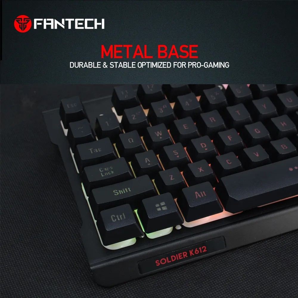 Профессиональная Проводная клавиатура FANTECH K612 9 цветов с подсветкой