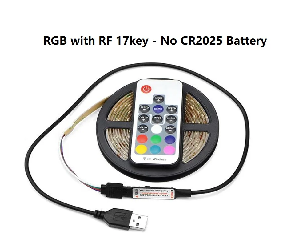 Светодиодная лента USB для телевизора SMD2835 RGB гибкая освещения смещения 1 м 2 3 4 5 RF