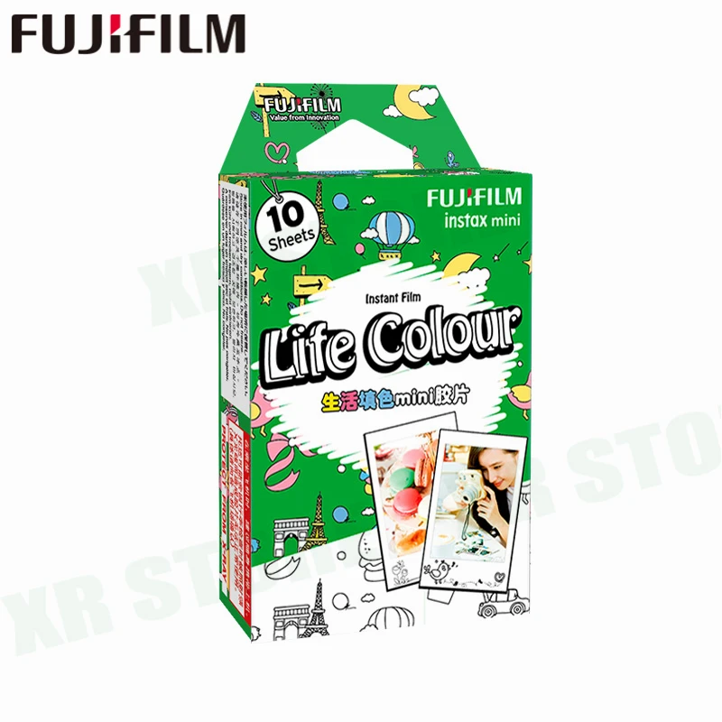 Fujifilm Instax Mini 8 9 фильм жизнь Цвет Fuji мгновенный Фотобумага 10 листов для 70 7 s 50 50i 90 25