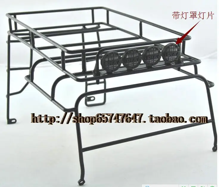 RC Рок Гусеничный металлический багажник на крышу с светильник для Laander Rover Defender D90