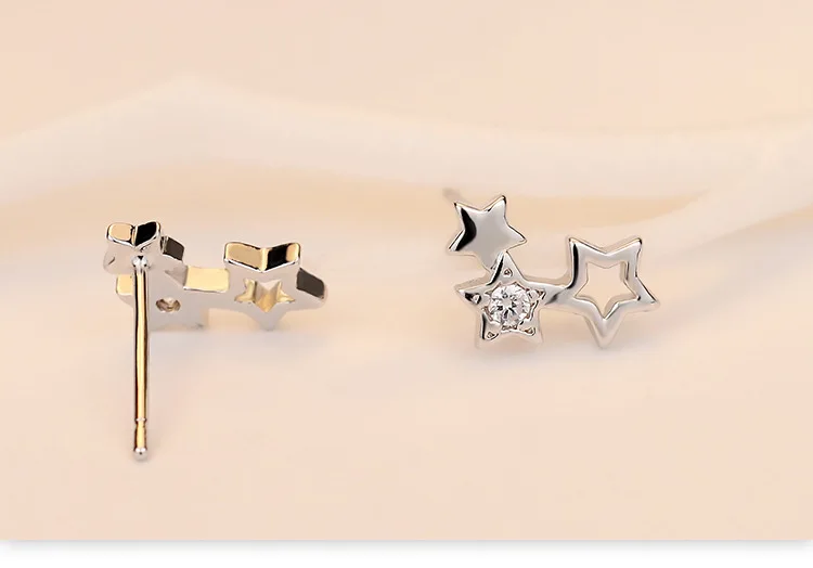 Модные полые геометрические серьги-гвоздики со звездой для женщин ювелирные