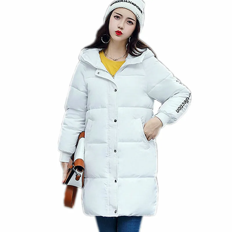Длинные зимние куртки 2017 женские пальто повседневные Теплые осенние парки с