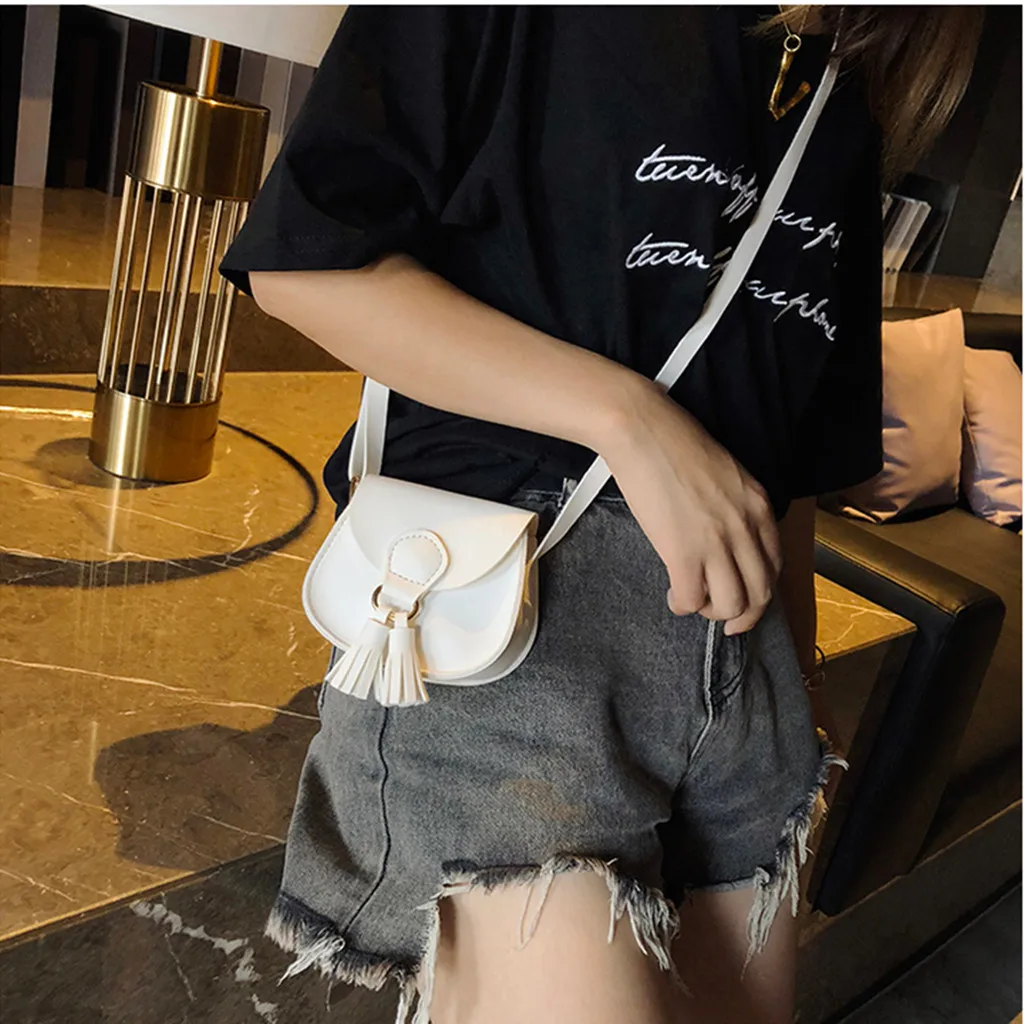 Новинка 2019 дикая и модная женская однотонная сумка через плечо сумка-мессенджер