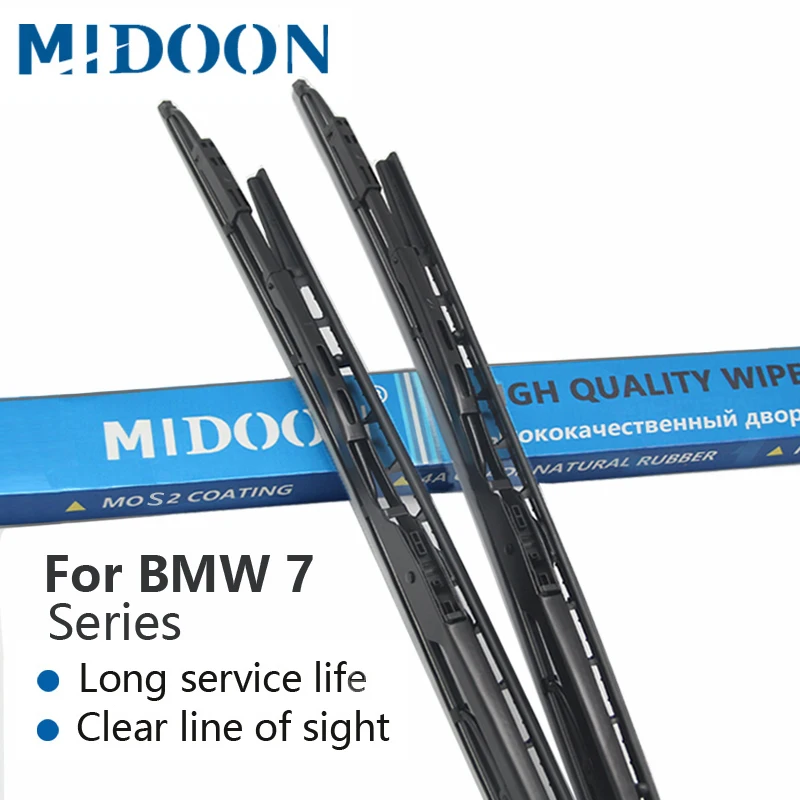 MIDOON дворники щетки стеклоочистителя для BMW 7 серии E65 E66 E67 E68 F01 F02 F03 F04 730i 735i 740i 745i 750i