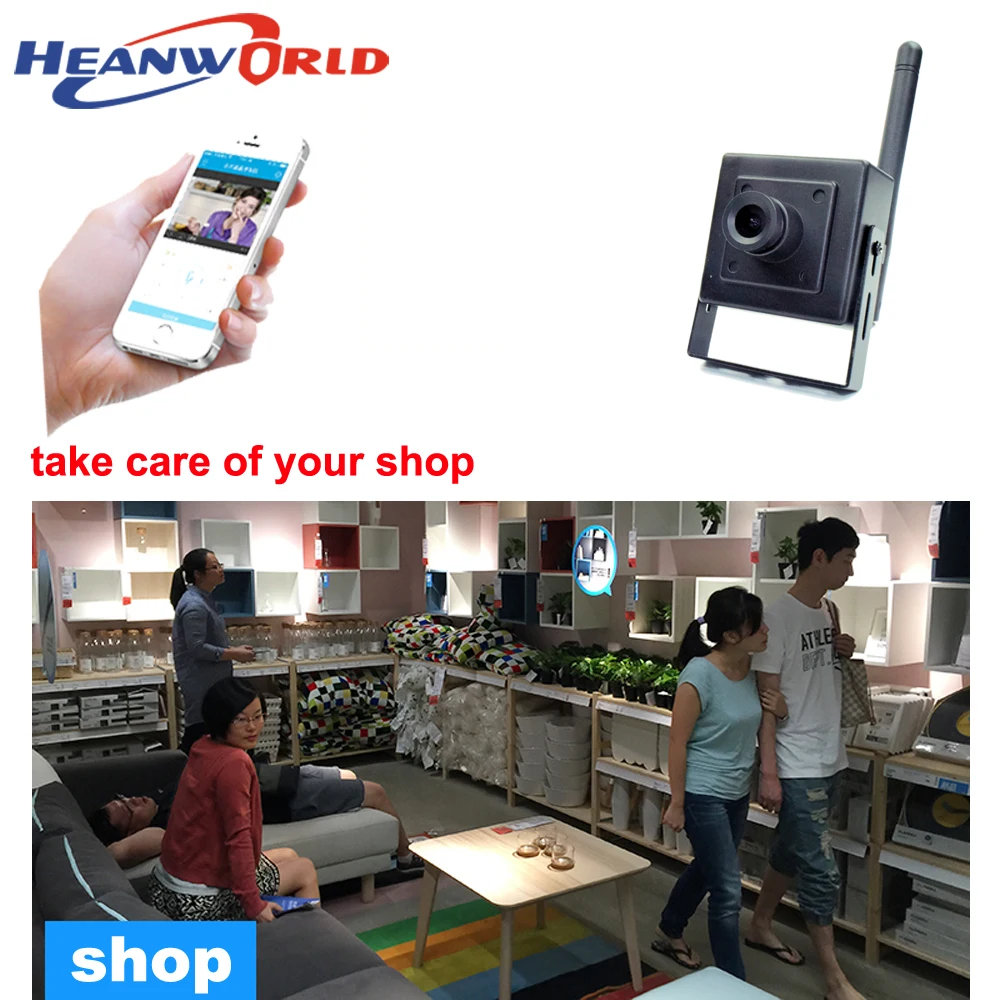 Heanworld 1080P мини IP камера wifi P2P ip Onvif HD Беспроводная системы видеонаблюдения Система