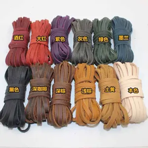 2 метра 3 мм 4 мм 5 мм Crazy Horse шнур из натуральной кожи толщина 2 мм черный коричневый натуральный цвет кожаная нить DIY Ювелирный материал