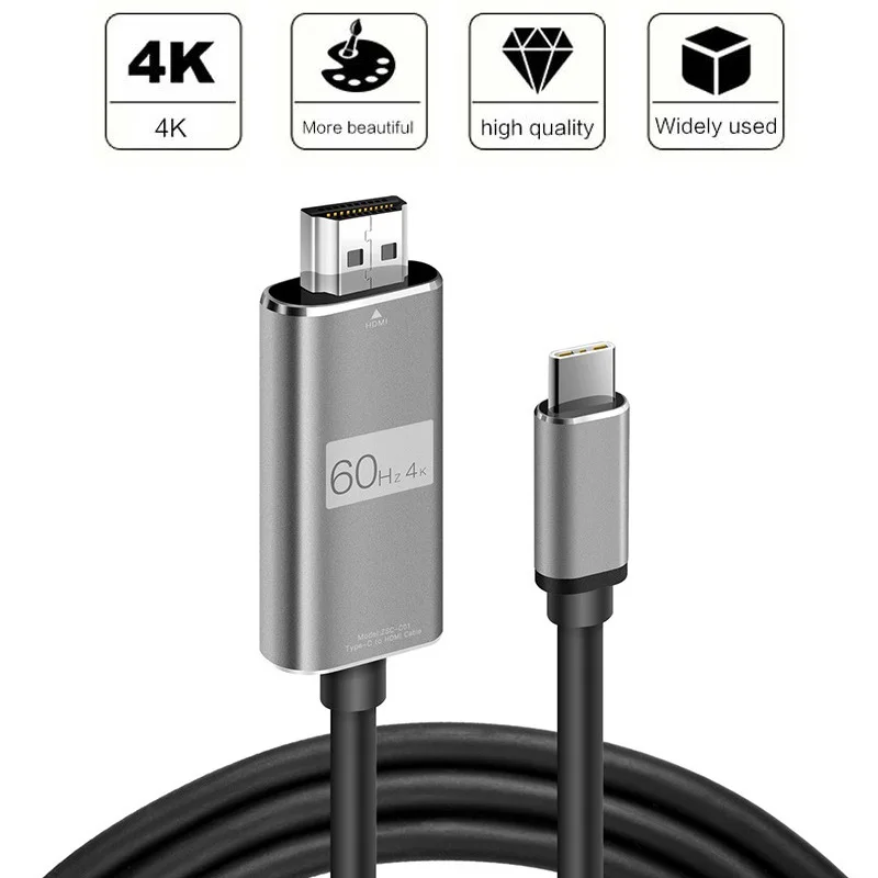 1 8 м Длина USB 3 Type C к HDMI кабель HD 4K 60Hz адаптер для Macbook Tablet PC телефонный iPhone