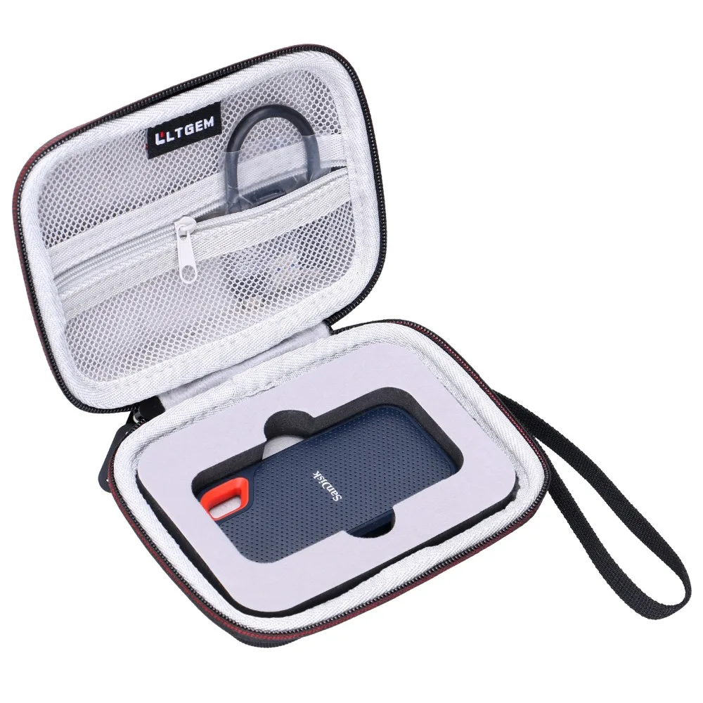 LTGEM EVA Жесткий Чехол для двойной флеш-накопитель SanDisk 500 GB/250 GB/1 ТБ/2 ТБ Экстрим Портативный SSD(SDSSDE60) путешествия защитный чехол для хранения B