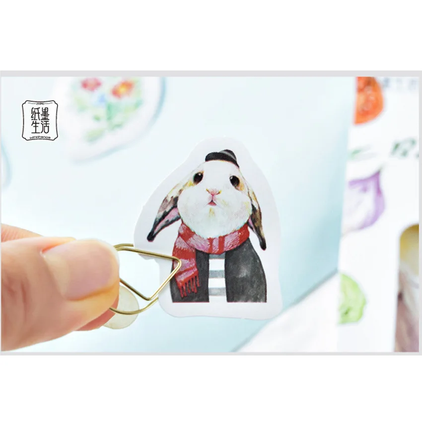 45 шт./упак. мультфильм цветы продукты животные СТИКЕРЫ пакет Kawaii планировщик для скрапбукинга наклейки Escolar школьные принадлежности