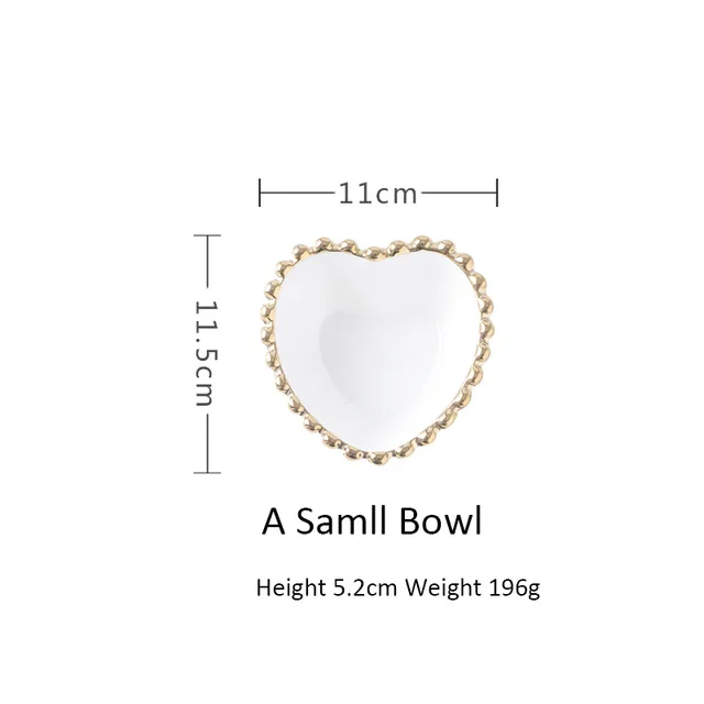 A Samall Bowl Любовь хранения украшения для лотков лоток для хранения пакеты для ланча лоток расписанное вручную блюдце керамическое блюдо декоративное украшение стола свадебный подарок - Цвет: A Samall Bowl